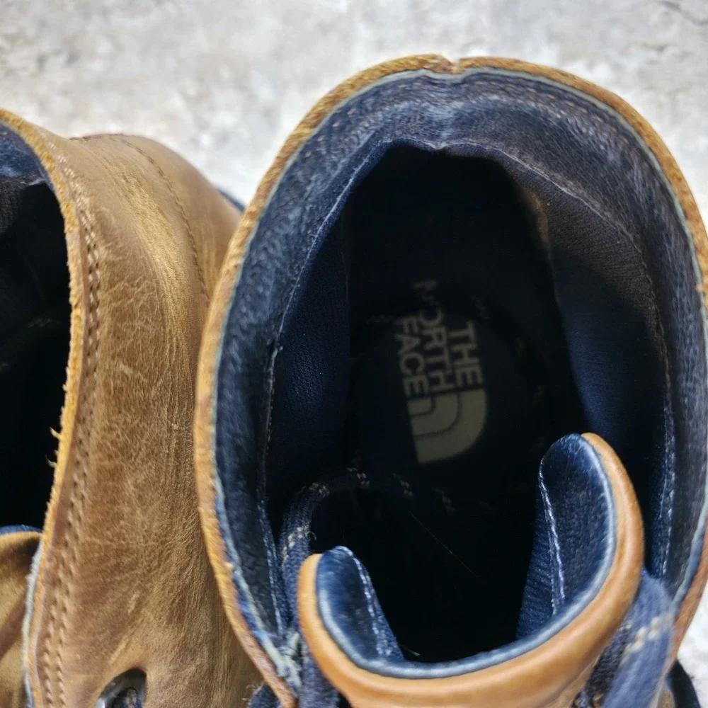 The North Face Ballard II Chukka Hiking Trail Boots Mens US 9 Brown Leather